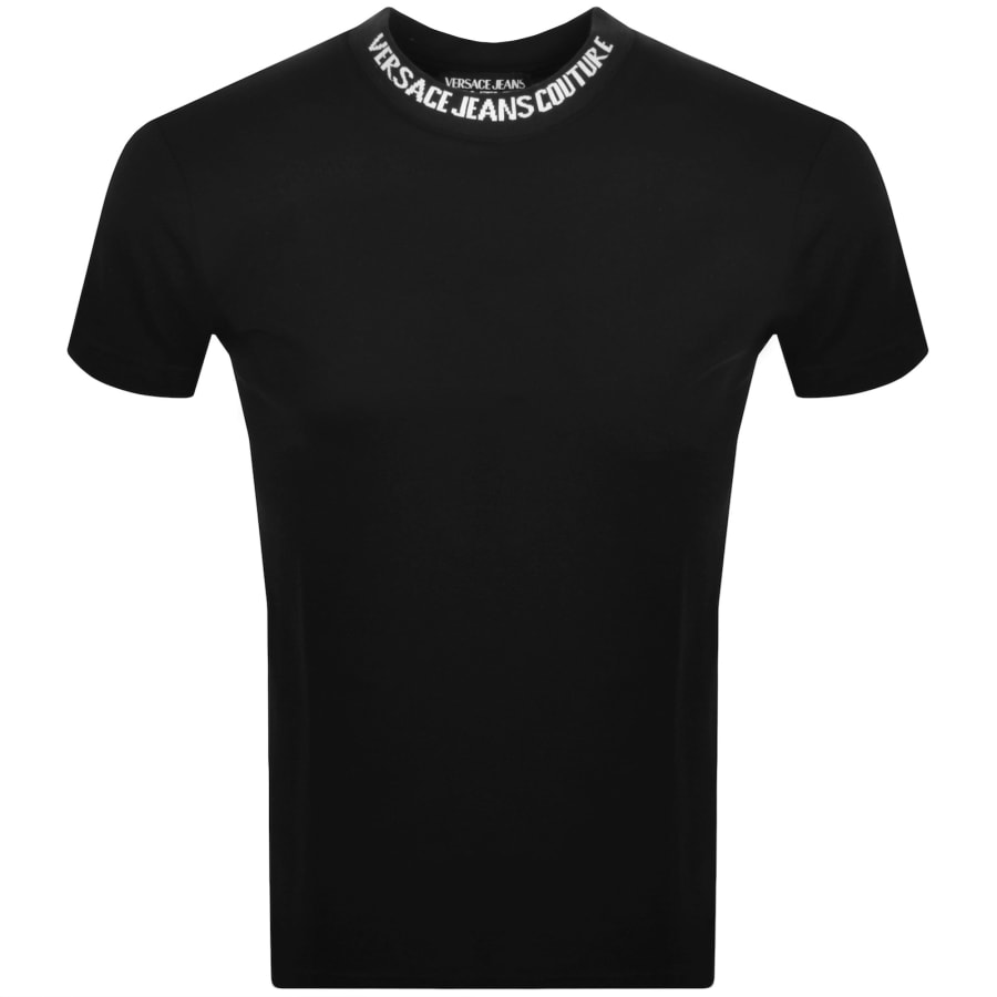 Versace jeans crew neck logo t shirt black hot sale